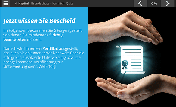 Brandschutz Zertifikat